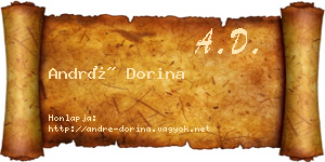 André Dorina névjegykártya