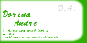 dorina andre business card